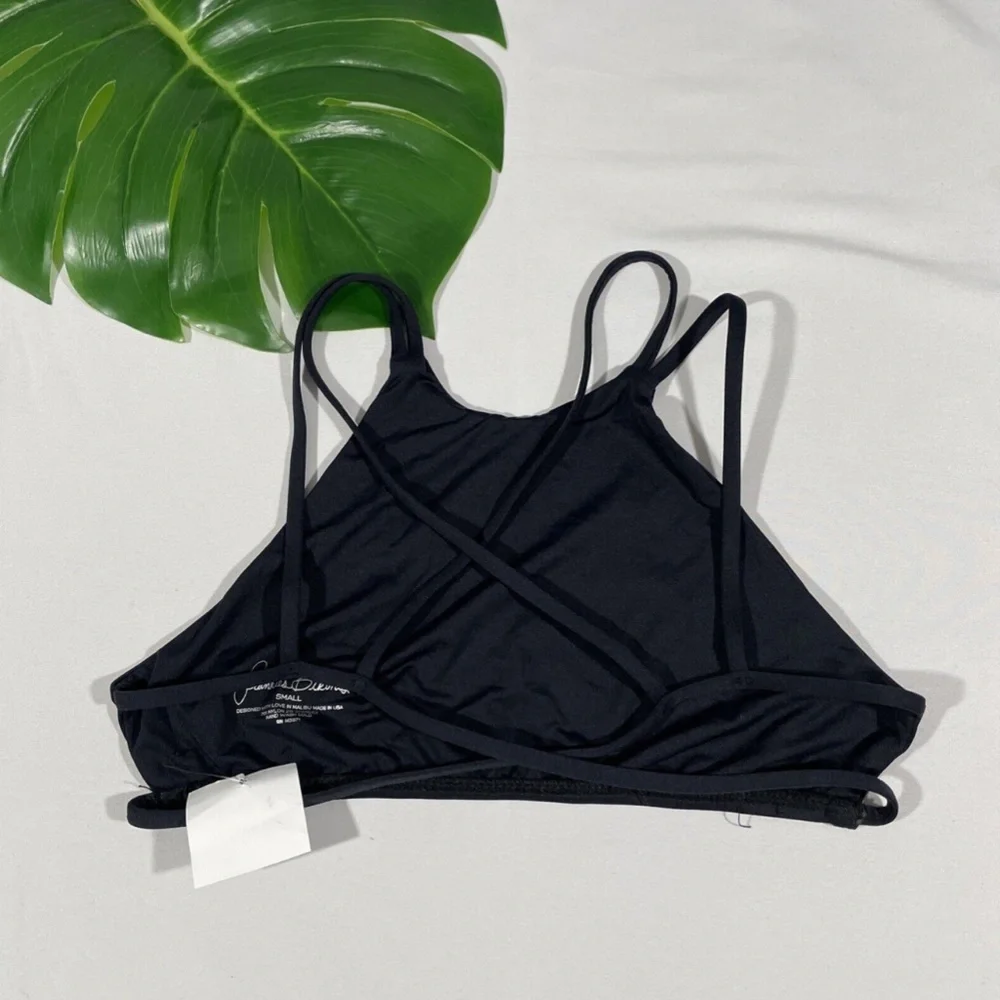 NEW Frankies Bikinis [ Small ] Marley High‎ Neck Strappy Back Bikini Top
